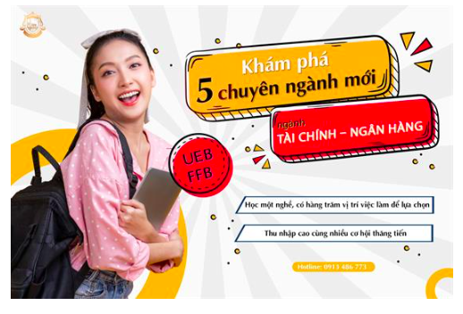 Hình ảnh là bảng thông tin chi tiết về ngành học Tài chính – Ngân hàng tại một cơ sở đào tạo. Nội dung cụ thể gồm: Tên ngành: Tài chính – Ngân hàng Tên tiếng Anh: Finance and Banking Mã ngành: QHE41 Thời gian đào tạo: 4 năm Danh hiệu tốt nghiệp: Cử nhân Bảng thông tin được trình bày rõ ràng và dễ hiểu, giúp người đọc nhanh chóng nắm bắt thông tin chính về chương trình đào tạo.