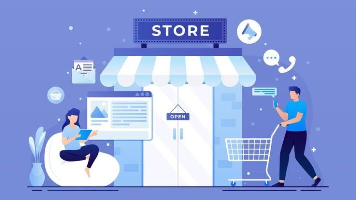 Tiếp thị kỹ thuật số kết nối cửa hàng và khách hàng online