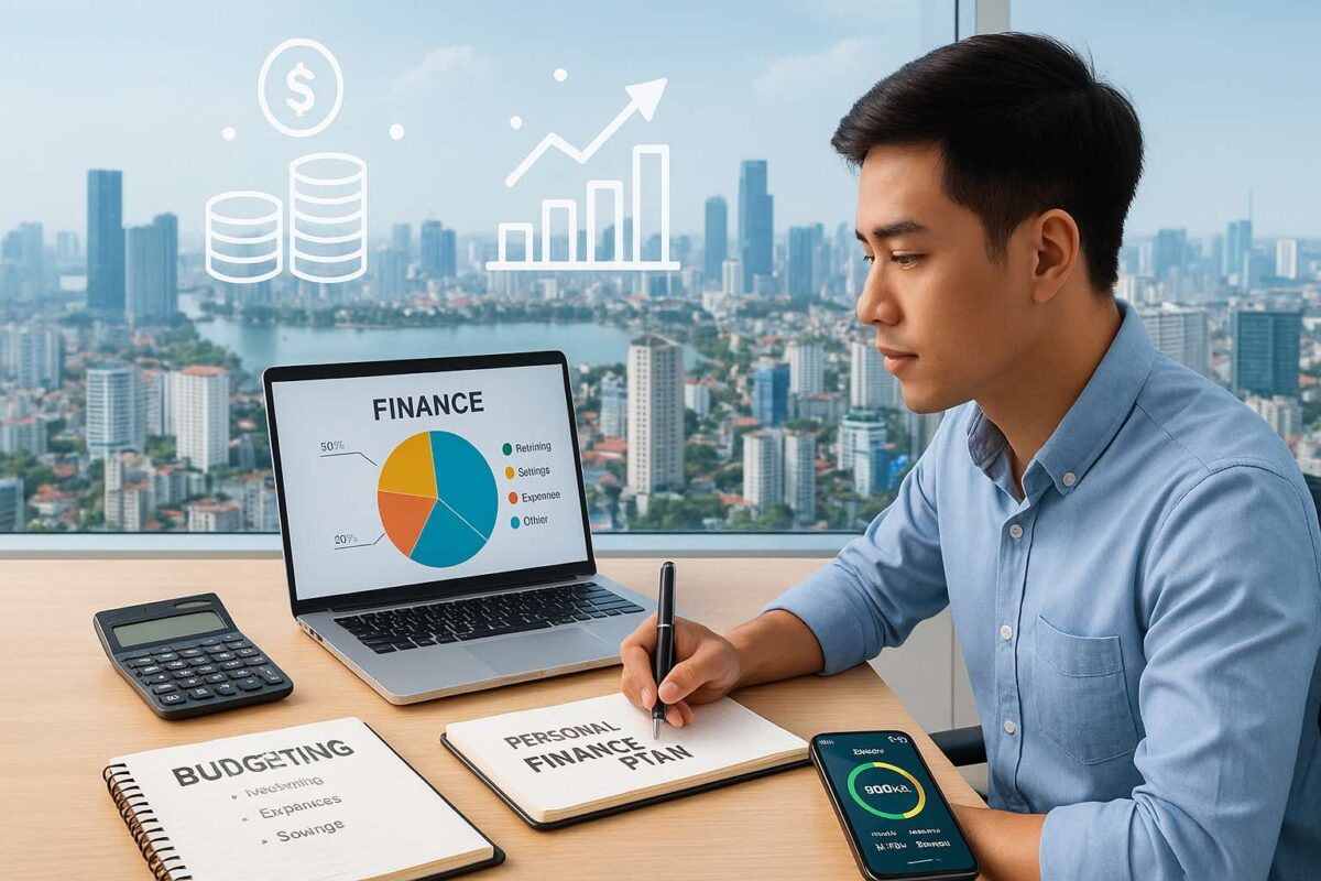 Lập kế hoạch tài chính với biểu đồ và thiết bị số