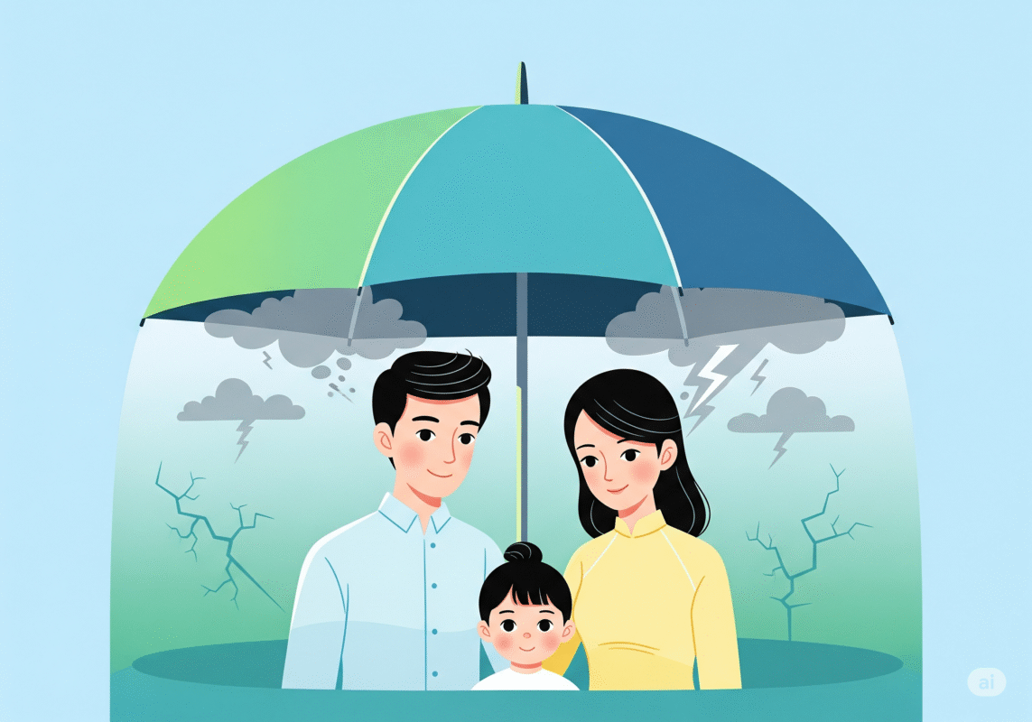 Phòng rủi ro tài chính cùng cách lập quỹ dự phòng: Gia đình Việt Nam an tâm dưới tán ô che chở, tán ô cách xây dựng quỹ dự phòng