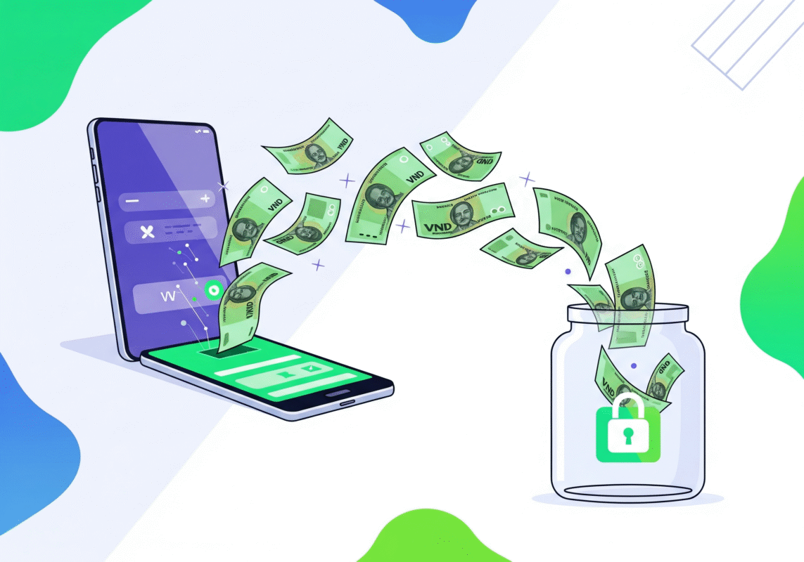 Tự động hóa tiết kiệm khẩn cấp với chuyển khoản online: Tiền VND chảy đều đặn vào quỹ dự phòng. Khâu quan trọng trong cách xây dựng quỹ dự phòng