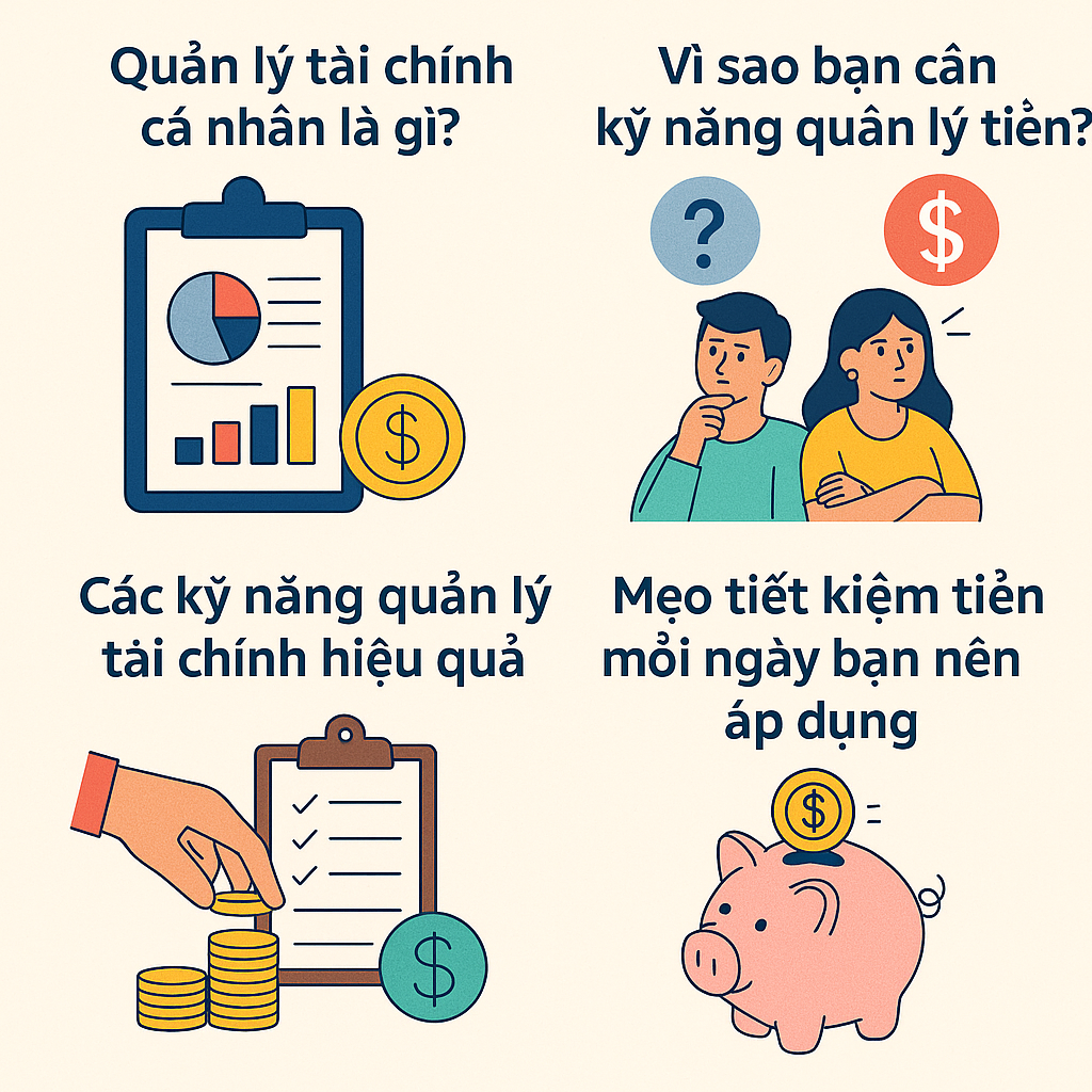 Hình minh họa các kỹ năng quản lý tài chính cá nhân