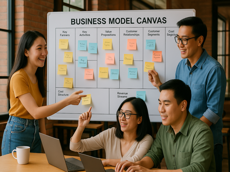Tổng kết mô hình kinh doanh Canvas.